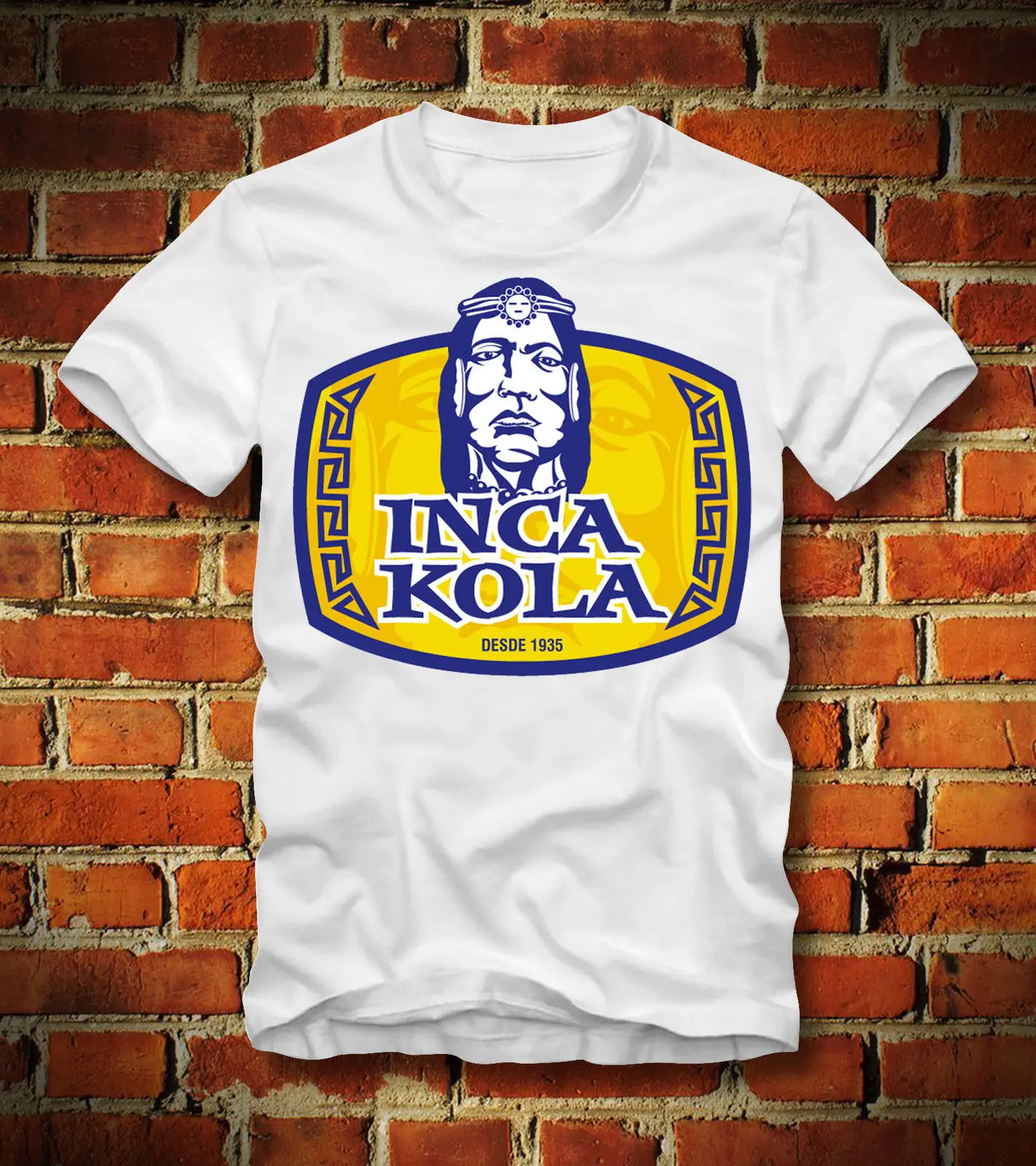Футболка INCA KOLA AZTEKEN INKA Ретро Винтажная MACHU PICCHUCartoon Мужская футболка унисекс новая