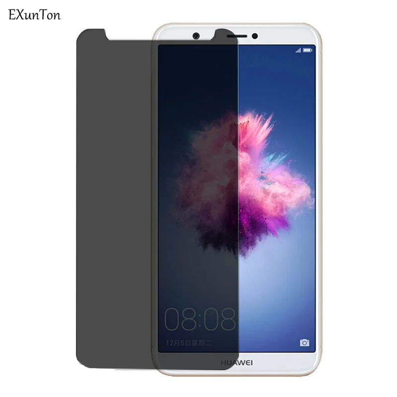 

EXUNTON 9H Hardness Anti-spy Privacy Tempered Glass For Huawei P Smart Plus 2.5D Anti Glare Spy Screen Protector Film New Model