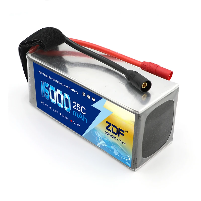 ZDF LiPo батарея 6S 22,2 V 16000mAh 25C для RC вертолет Дрон Квадрокоптер самолет автомобиль Лодка Грузовик 22,2 V 6S RC аккумулятор батарея