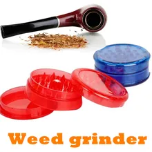 Dia.60MM 2 слоя пластиковый измельчитель табака травы измельчитесь специй, табака ручная мельница моледор сорняков