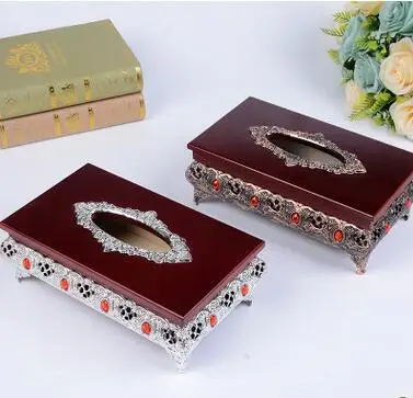 

European ratangle woodentissue dispenser tissue holder tissue box tissue napkin box for home decoration tempat tissue box ZJ044
