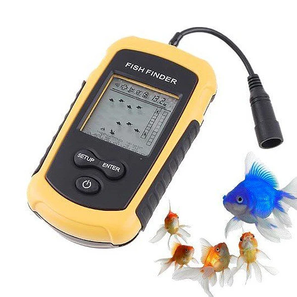 

Portable Wired Sonar Sensor Fish Finder Alarm Transducer with LCD Screen