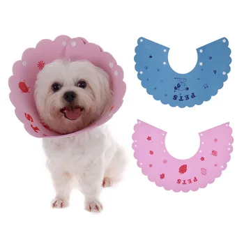 

Elizabethan Pet Dog Collar With Breathable Soft Edge Plastic Snap Closure Puppy Protective Collars Recovery Pets Cone Collar