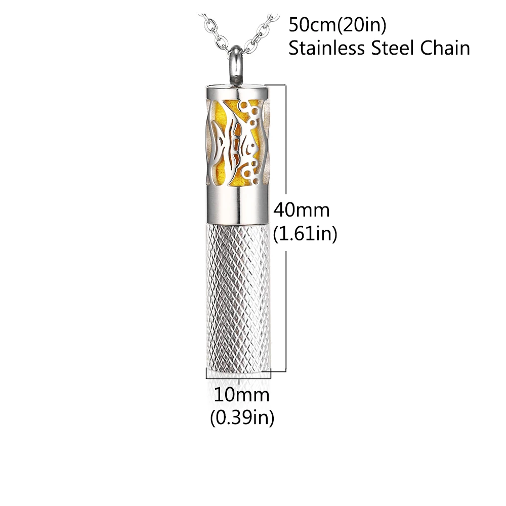 Флакон Колье аромараспылитель контейнер эфирного масла кулон ожерелье 316L из нержавеющей стали ароматерапия Locket с войлочные прокладки духи