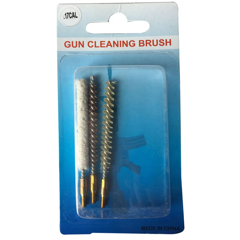 3 pcs High Quality Rifle Gun Cleaning Kit Caliber for .22/.17cal/7mm