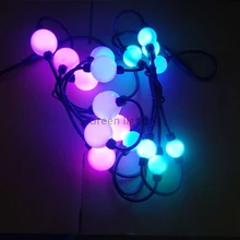 40X DMX512 D50mm 360 градусов светодиодный 3D DC24V входные эффекты цифровой шар 10 шт./струны