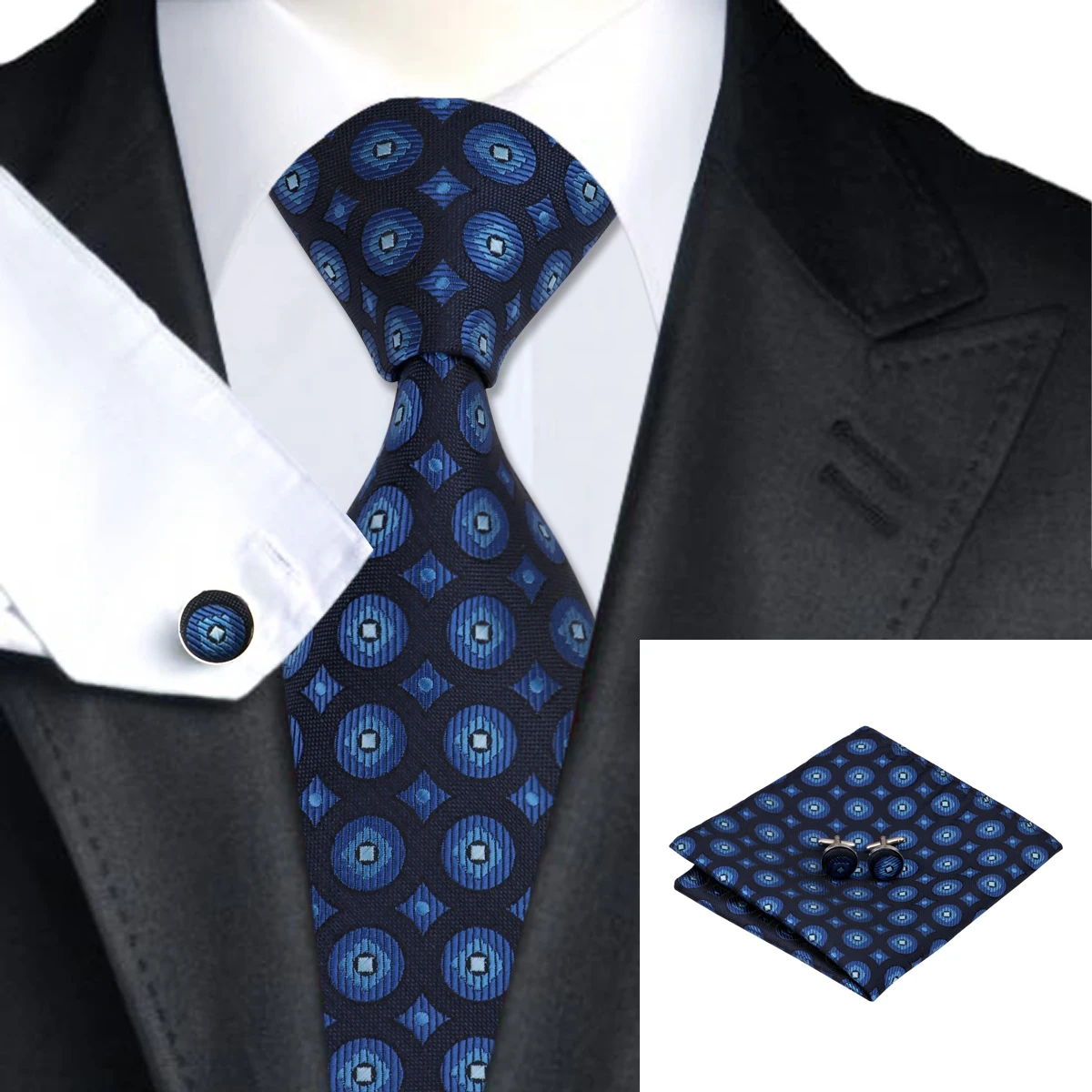 2016 New Arriving Novelty Blue Ties for Men Fashion Hi Tie Design Tie