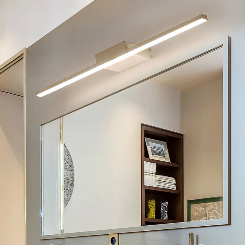 Простое современное светодиодное зеркало перед лампой, зеркало для ванной комнаты, освещение для шкафа, водонепроницаемые противотуманные фары, скандинавские лампы для ванной