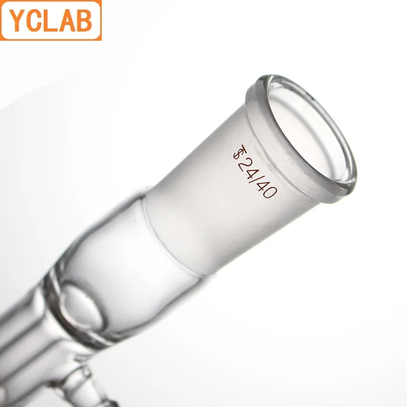 YCLAB вакуумная приемная трубка 24/40 прямое стекло всасывающий Адаптер Стандартный заземляющий рот лабораторное химическое оборудование