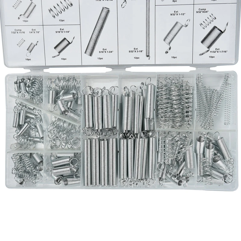 20 Sizes 200pcs Waved Extension Spring Set Metal Tension/Compresion Springs Assortment Metal Hardware Tool Kit 20 Sizes 200pcs Waved Extension Spring Set Metal Tension/Compresion Springs Assortment Metal Hardware Tool Kit