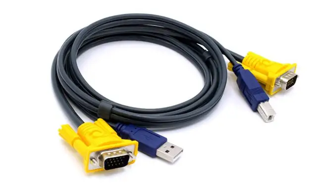 Para VGA switch KVM dual ordenador paralelo línea dedicada