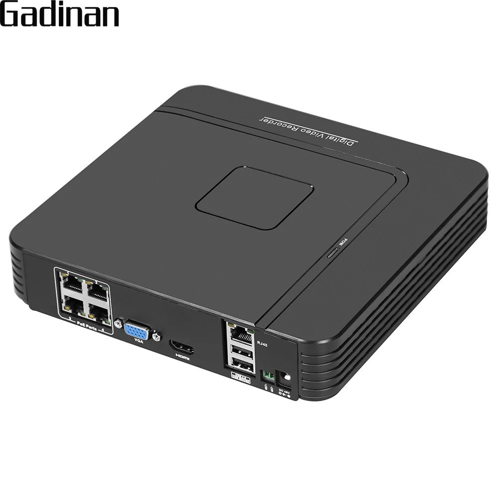 GADINAN мини 4CH POE NVR 48 в 1080 P HDMI Full HD сети видео Регистраторы CCTV Системы обнаружения