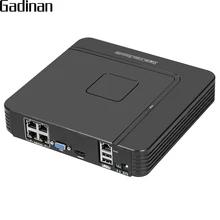 GADINAN Mini 4CH POE NVR 48V 1080P HDMI Full HD Network Video Recorder CCTV System Motion Detect Alarm H.264 Security ONVIF P2P