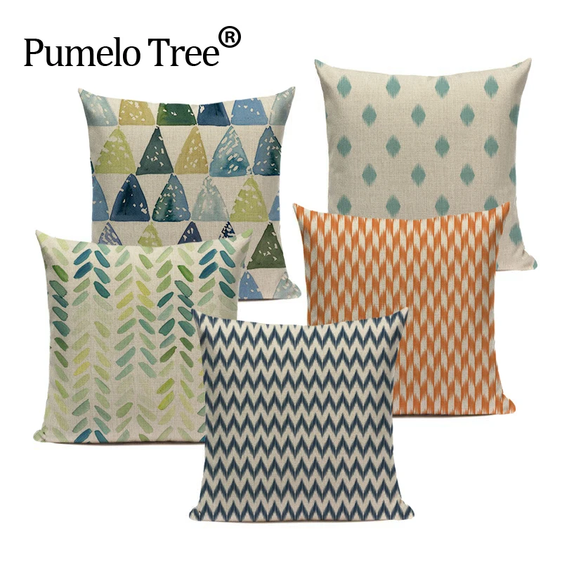

Geometry Colorful Pillowcases Nordic Throw Pillow Gaming Chair Bed Outdoor Cushion Cover Custom Home Sofa Decor Pillow Covers