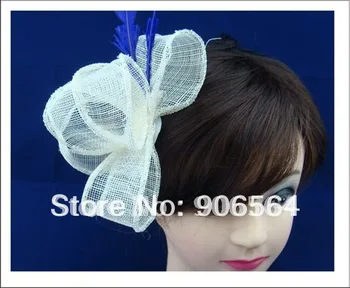 

sinamay fascinator hats feather hair accessories popular bridal veils wedding headpieces Very nice Free shipping 17color MSF0564