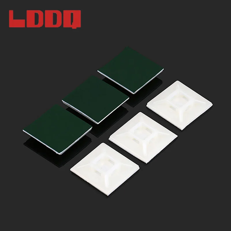 LDDQ 100 шт. самоклеющиеся нейлоновые кабельные стяжки крепления 20 мм проволока