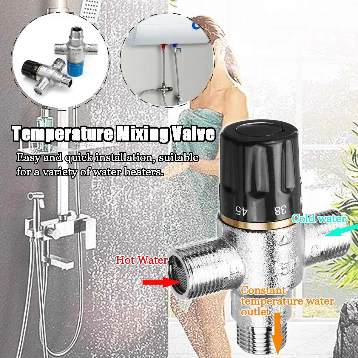 Xueqin DN15 смесительный клапан, смеситель для ванной комнаты, регулятор температуры, клапан для улучшения дома