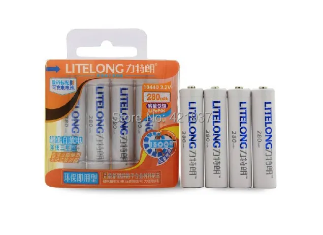 

8pcs/lot 3.2V LiFePO4 AAA 10440 lithium Rechargeable Battery 280mAh 3 Years Warranty,not the cheap and fake capacity product