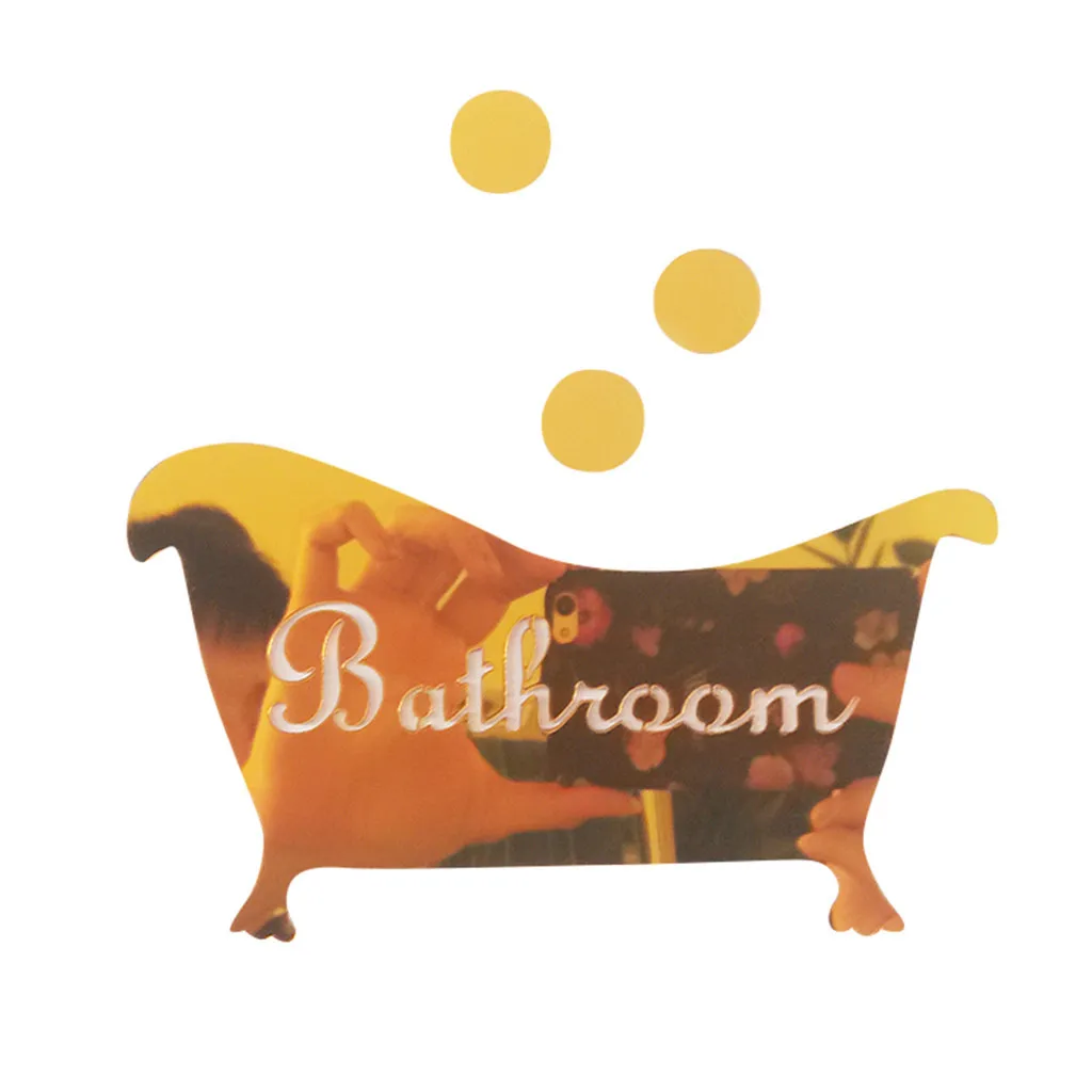 

2019 3D Mirror Sticker Funny Door Entrance Sign kids Men Women Bathroom DIY Wall home decoration accessories room decoration