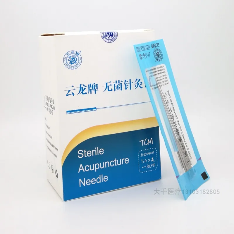 

500 pcs 0.16/18/25/30/35/40mm Yunlong disposable sterile acupuncture needle flat handle massage needle