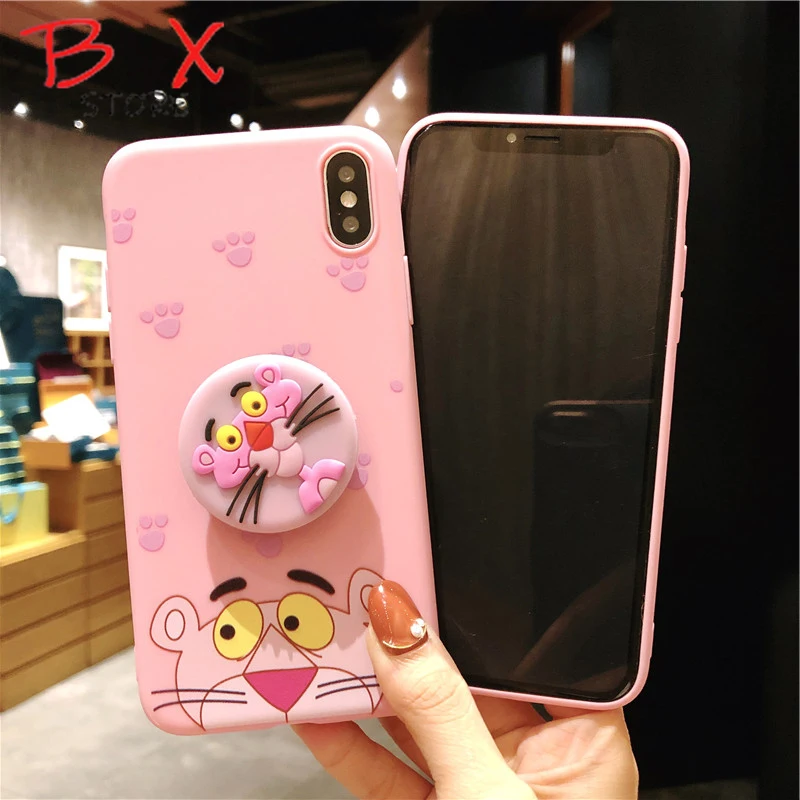 

DFQNGL Silicone Case For iPhone 8 7Plus 6 6Plus Case Soft TPU Cover Leaves Bird For iPhone 7 8Plus X soft shell airbag bracket