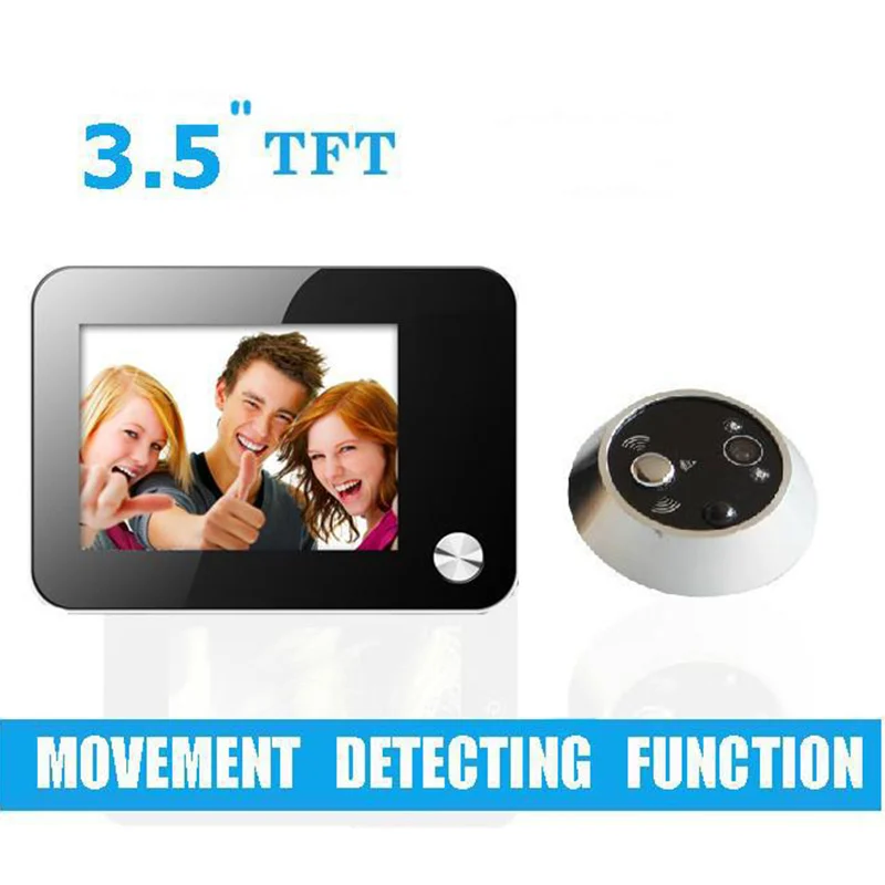 Free shipping 3 5inch PIR Motion Detection font b Door b font font b Camera b
