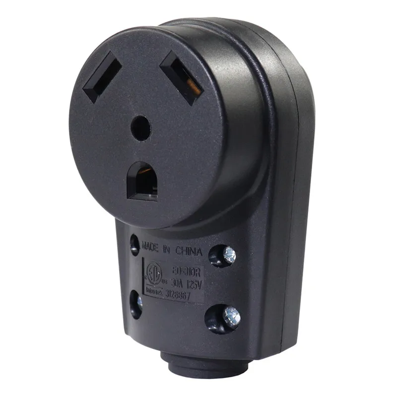 New 125V 30A Compact Convenient Usage Durable RV Large Power Connector Plug ETL Secure Female Socket Replacement Adapter#296856 |