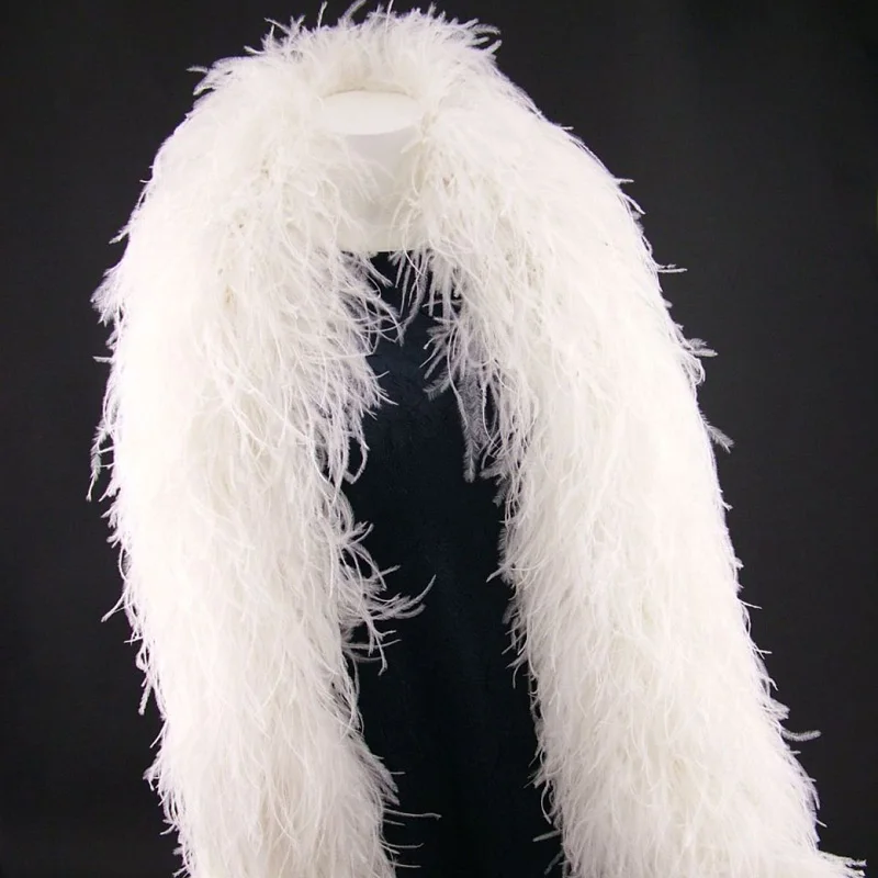 Buy xuezhiyu 1piece 2yards 12plys White Ostrich