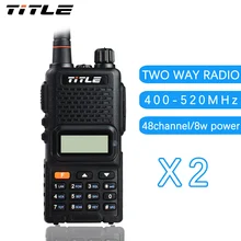 (2 PCS)Black KSUN portable radio UV-K4 Dual Band UHF 400-520MHZ FM RADIO Two Way Radio walkie talkie