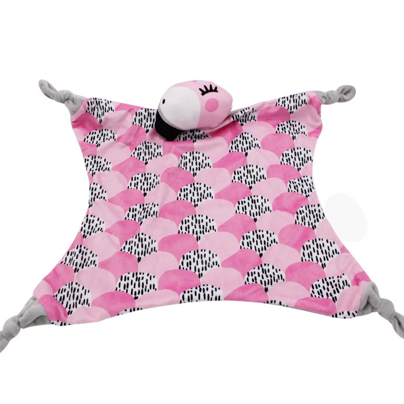 Cartoon Animal 0-12 Month Baby Cloth Blanket Toy Bedtime Baby Koala Cat Squirrel Parrot Toys Infant Plush Soft Rattle Gift