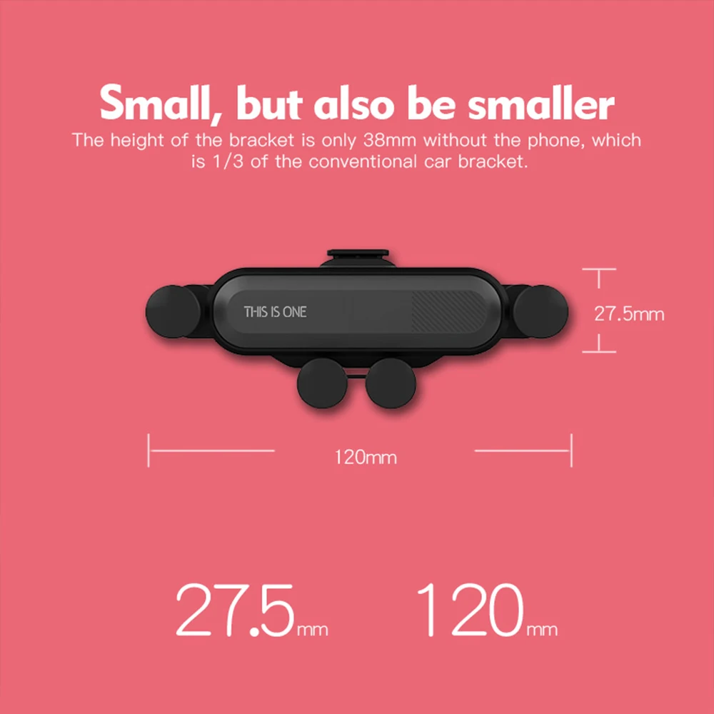 

Gravity Car phone Holder For Samsung Note 9 in Car Air Vent Mount Car Holder For Oneplus Xiaomi Redmi Huawei Mobile Phone Stand