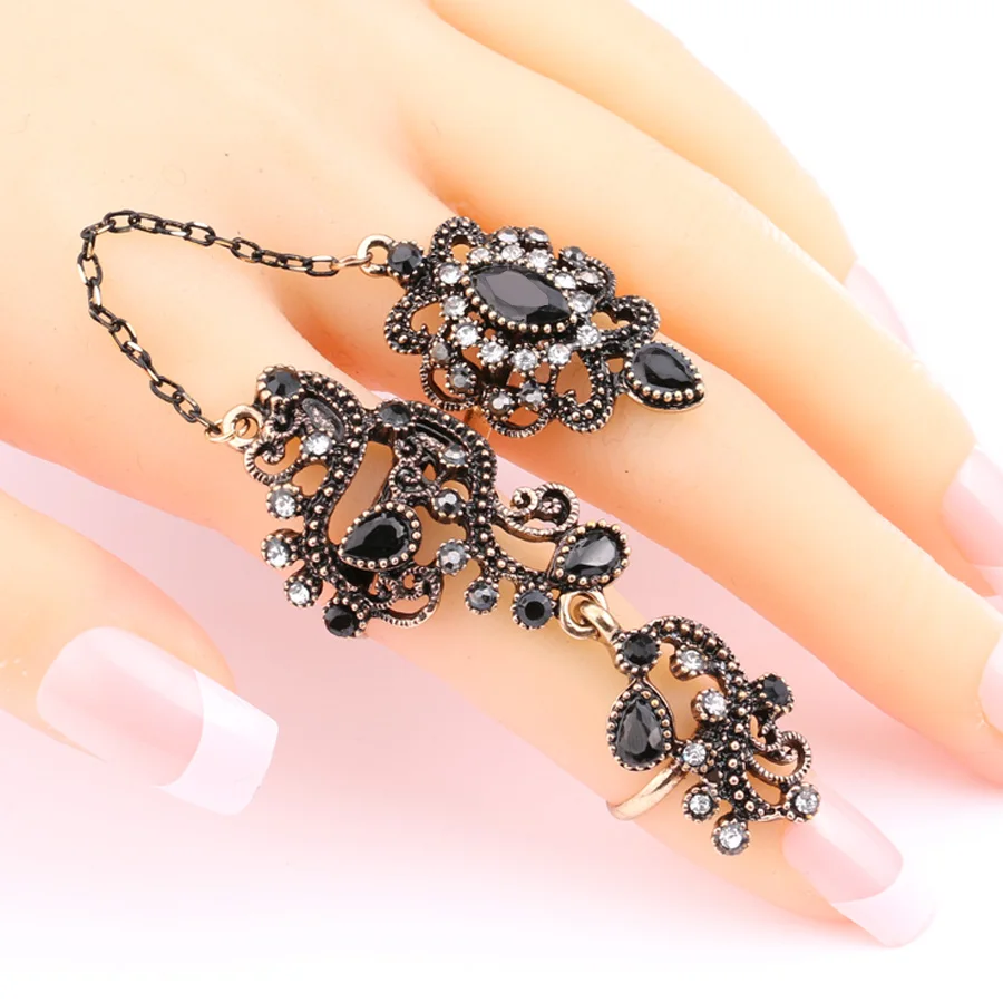 

Fashion Turkish Jewelry Women Finger Ring Carved Flowers Vintage Pretty Exquisite Rings Anel Aneis Masculinos Anillos Accessorie