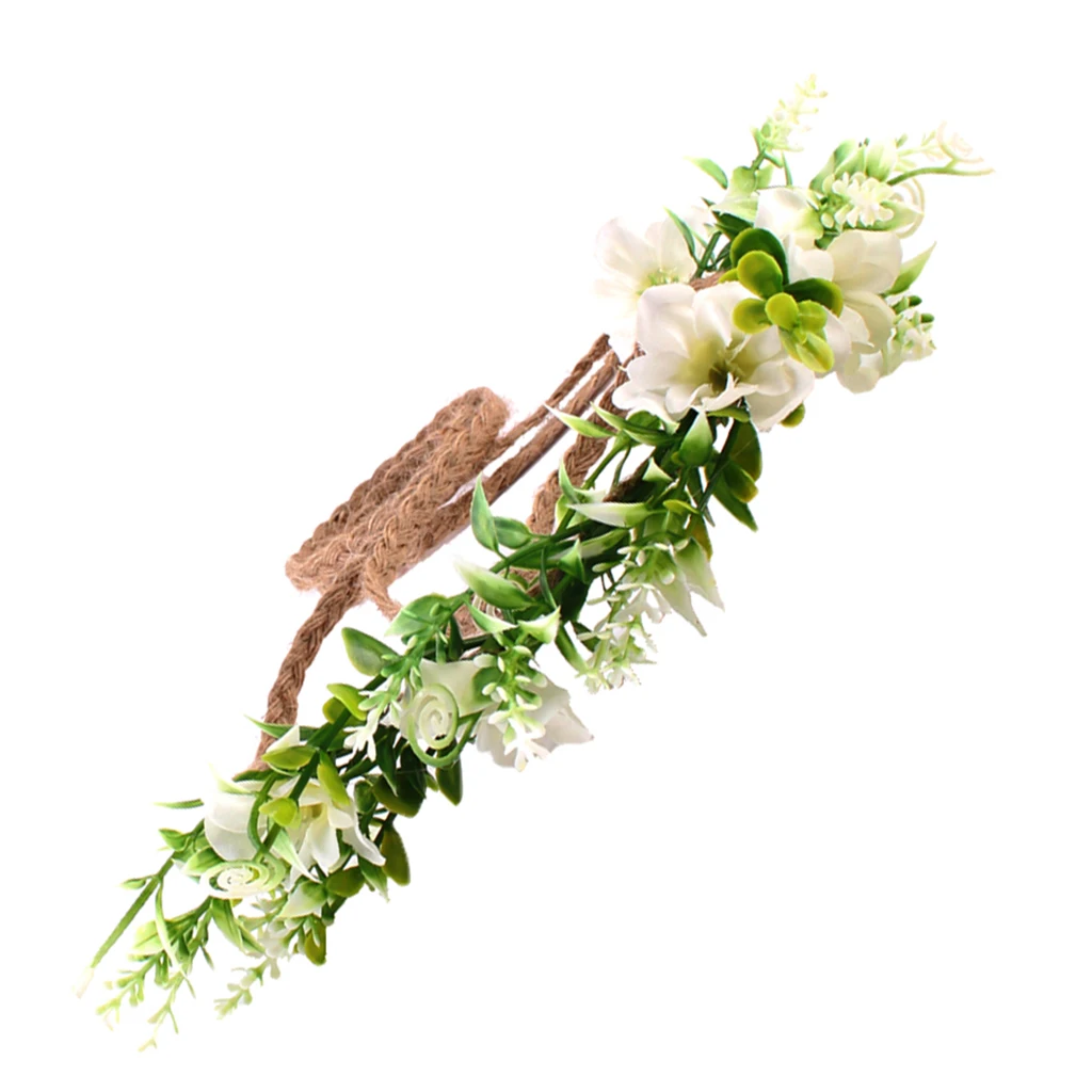 Newborn Infant Baby Girls Toddler Kid Children Flower Garland Headband Headwear for Beach Party Wedding Accessories Photo Prop