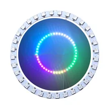 Прибор приемно-WS2812B пикселей кольцо 1/8/12/16/24/32 светодиодный s WS2812 5050 RGB светодиодный кольцо 1-32Bit встроенный RGB DC5V интегрированный драйвера