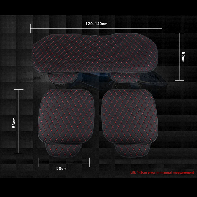 Универсальный автомобильный чехол на переднее, заднее, заднее, боковое сиденье, подушка на сиденье, дышащий коврик из искусственной кожи, всесезонный