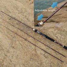 Регулируемая длина спиннинга от 1,8 м до 2,1 М удочка 2 сек карбоновая удочка два наконечника