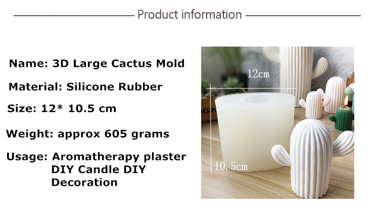 Кактус силиконовые восковые свечи прессформы пластырь для ароматерапии прессформы изготовленные вручную Свадебные украшения свечи формы DIY Гипсовая Штукатурка Форма Ремесло