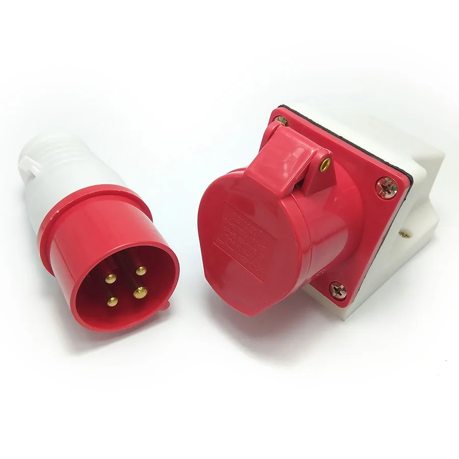  Industrial plug and socket connector 380V three-phase electric 3 core 4 core 5 hole 16A waterproof 