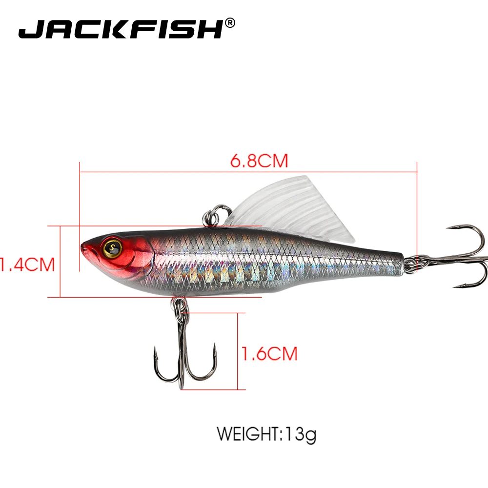 JACKFISH VIB рыболовная приманка искусственная приманка 6,8 см/13 г жесткая рыболовная приманка кальмарная приманка с плавниками приманка, рыболовные снасти Pesca