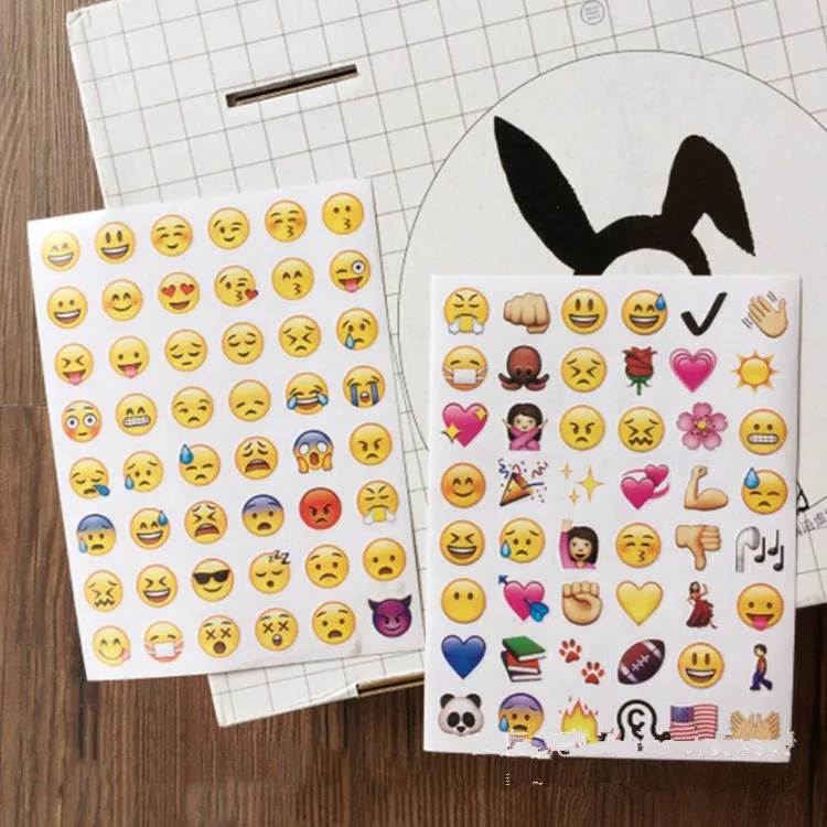 10pcs 1 Sheet Sticker Emoji Smile Face Toy Stickers for Notebook Albums Message DIY Stickers Viny Instagram Classical