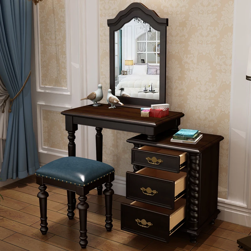 الأمريكية خشب متين مضمد ، ماكياج و البراز ، تخزين مكتب ، خلع الملابس مجموعة منضدة مع كرسي الأمريكية خشب متين مضمد ، ماكياج و البراز ، تخزين مكتب ، خلع الملابس مجموعة منضدة مع كرسي