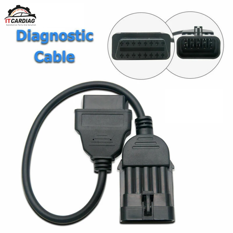 10 Pins to 16 наклонных штрихов OBD OBD2 диагностический Соединительный адаптер кабель