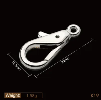 

100Pcs 23mm length large lobster clasp, Dog Buckle DIY accessory fit necklace and phone strips