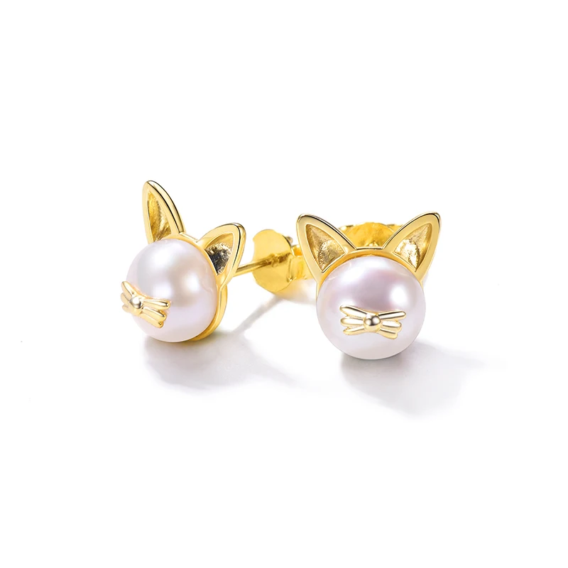 Женские серьги гвоздики из серебра 925 пробы в виде кошки|earrings gift|cat stud earringsstud earrings |