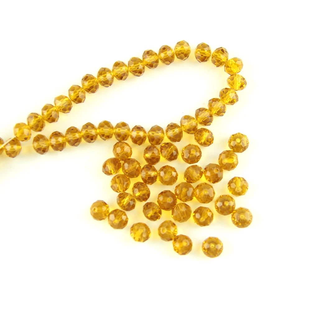 

Shining Round Shape Upscale Crystal Beads Amber Color 3mm Loose Beads Rondelles Glass Ball Bracelet Jewelry DIY