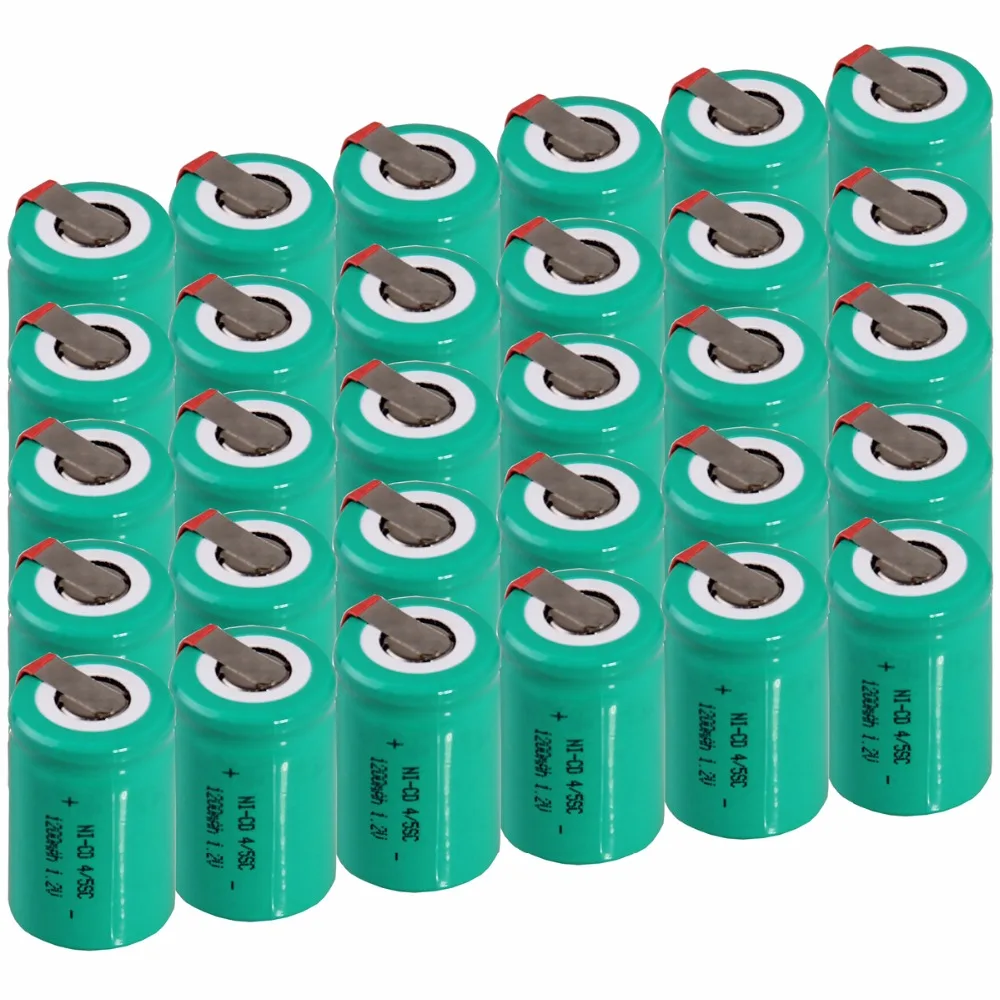 30 шт. 4/5SC 1200 мАч 1 2 В аккумулятор NICD аккумуляторные батареи для makita bosch B &amp D Hitachi metabo