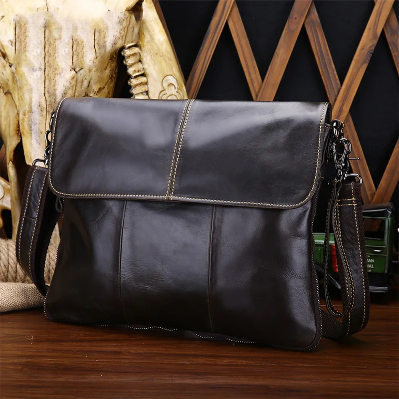 

Genuine Leather Men Bag Fashion Leather Crossbody Bag Shoulder Men Messenger Bags Small Casual Designer Handbags Man Bags