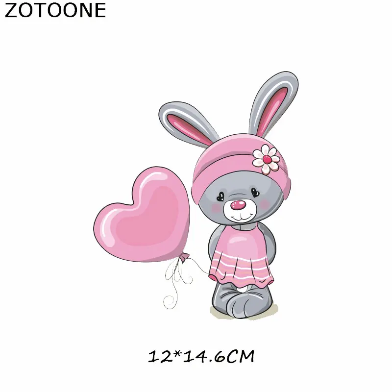 ZOTOONE Lovely Cartoon Animals Iron on Transfer Patches Application Thermo Stickers on Clothes DIY Heat Washable Fusible Patch E