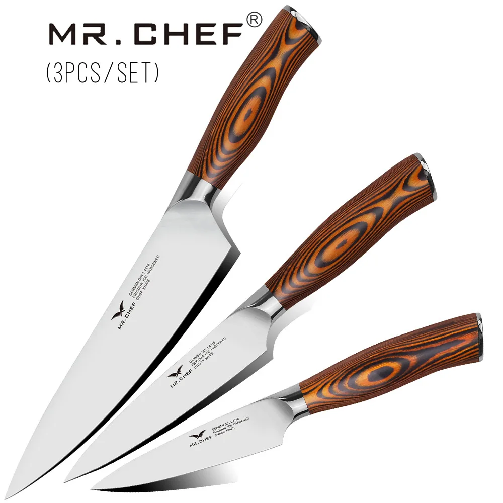 Buy 3PCS/Set Professional Kitchen Knives Kits 8" Chef