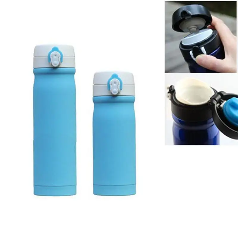 blue Bycicle Water Bottle Bike team Stainless Steel Outdoor Sport